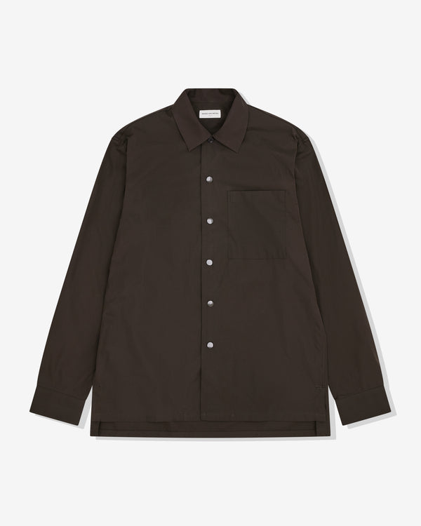 Dries Van Noten - Men's Step Hem Shirt - (Dark Brown)