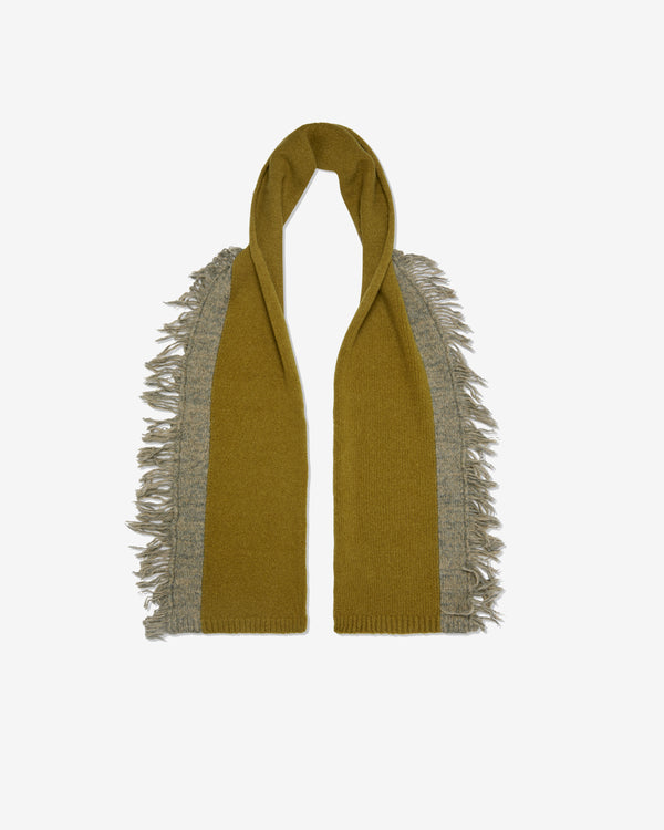 Dries Van Noten - Men's Fringed Scarf - (Mustard)