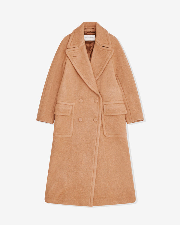 Dries Van Noten - Women's Long Double Breasted Coat - (Camel)