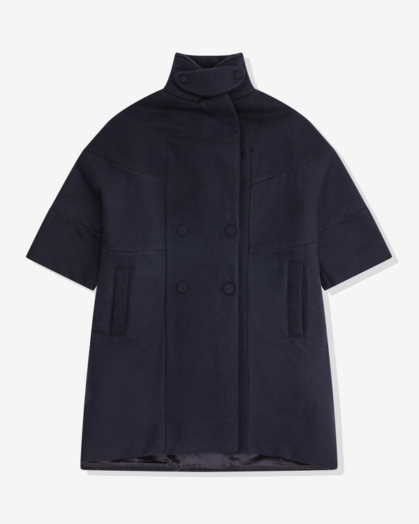 Dries Van Noten - Women's Funnel Neck Coat - (Navy)