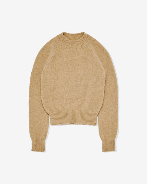 Dries Van Noten - Women's Mock Neck Cropped Sweater - (Natural)