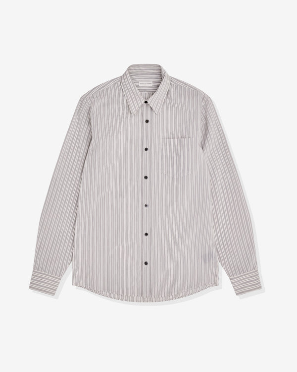 Dries Van Noten - Men's Striped Shirt - (Light Grey)