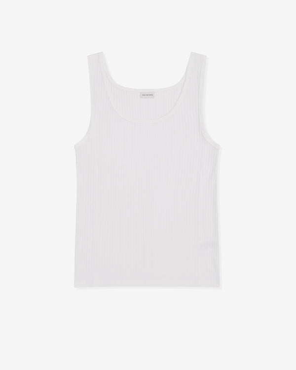 Dries Van Noten - Men's Cotton Tank Top - (White)