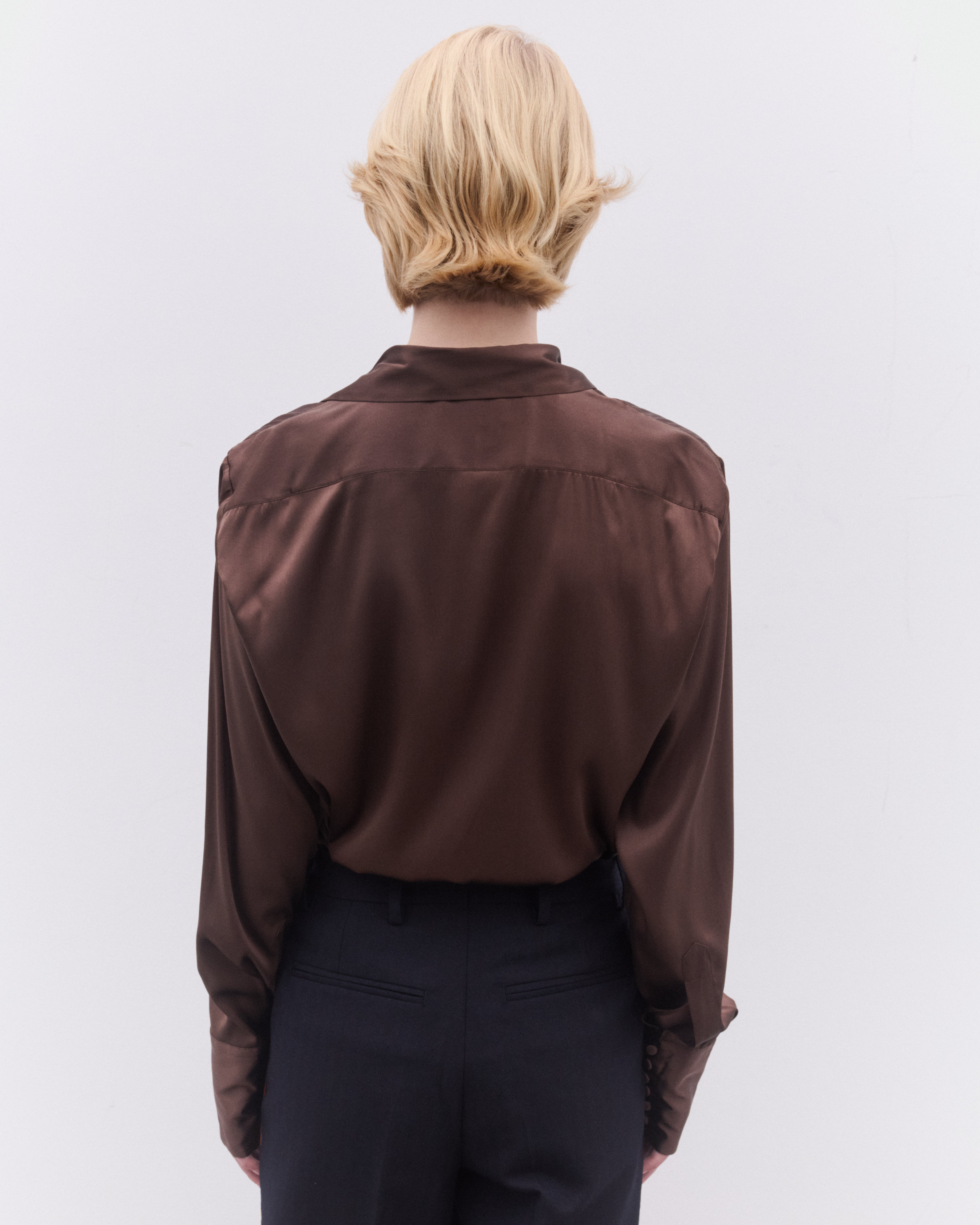 Dries Van Noten: Women's Silk Shirt (Brown) | Dover Street Market