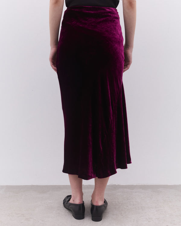 Dries Van Noten - Women’s Draped Velvet Skirt - (Violet)