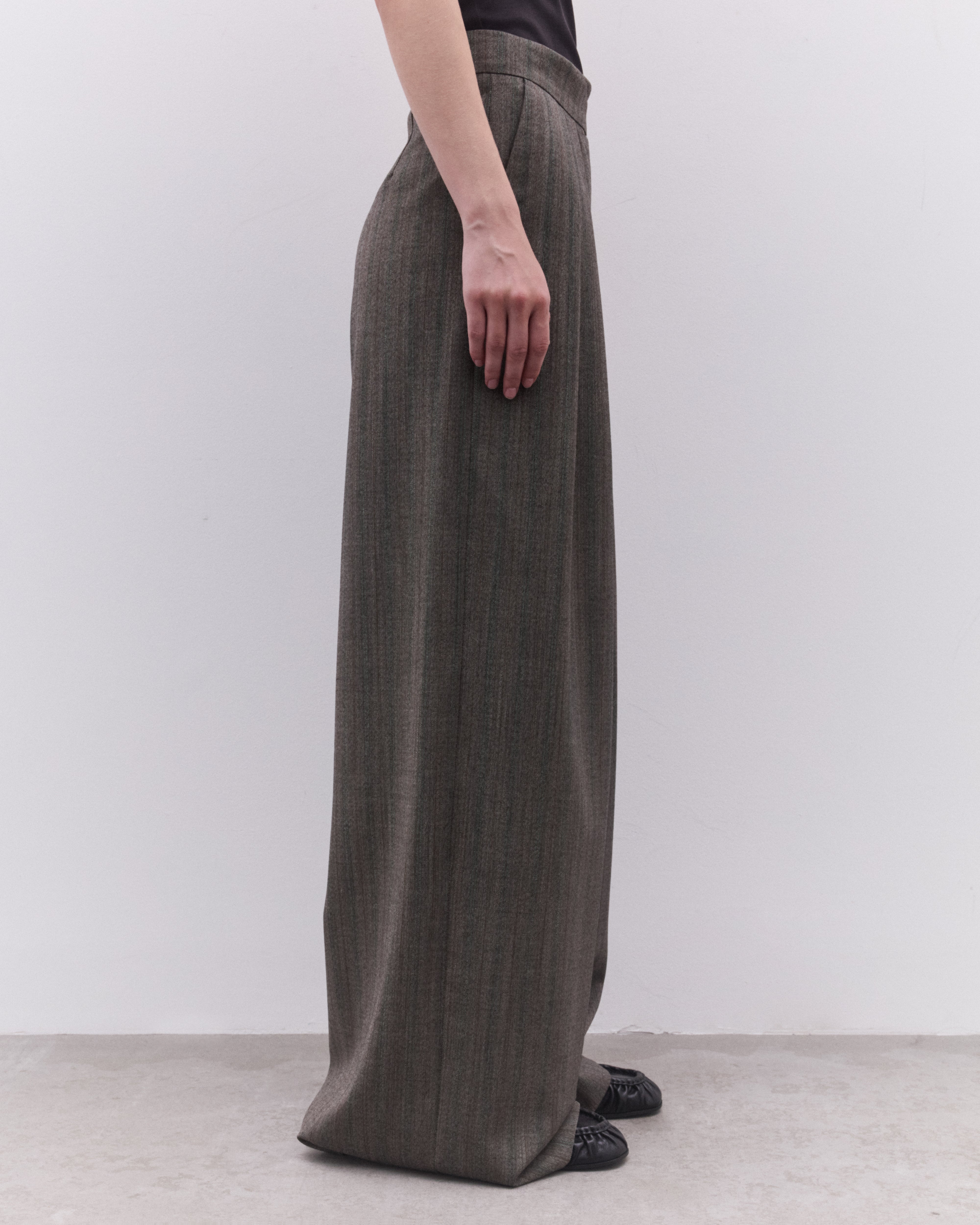 Dries Van Noten: Women's Pleated Trousers (Grey) | Dover Street