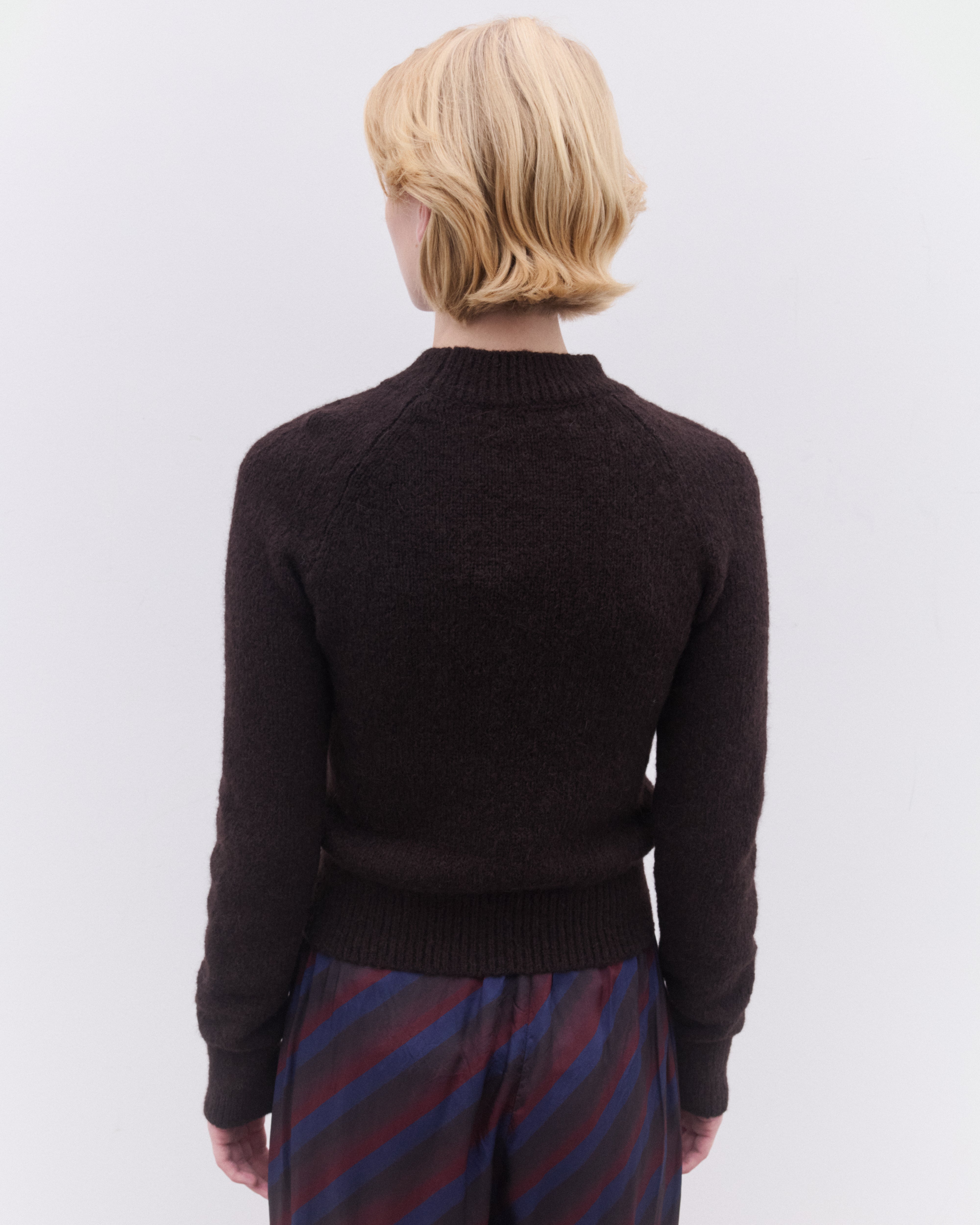 Dries Van Noten: Women's Fitted Sweater (Dark Brown) | Dover