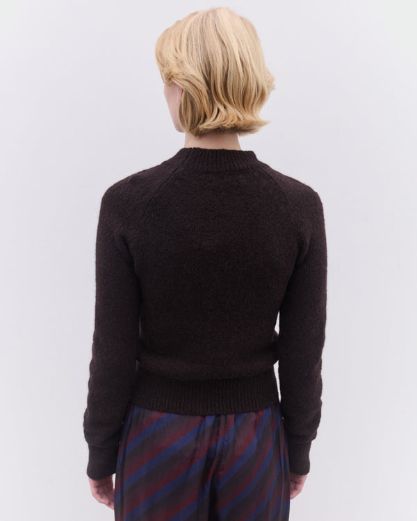 Dries Van Noten - Women’s Fitted Sweater - (Dark Brown)