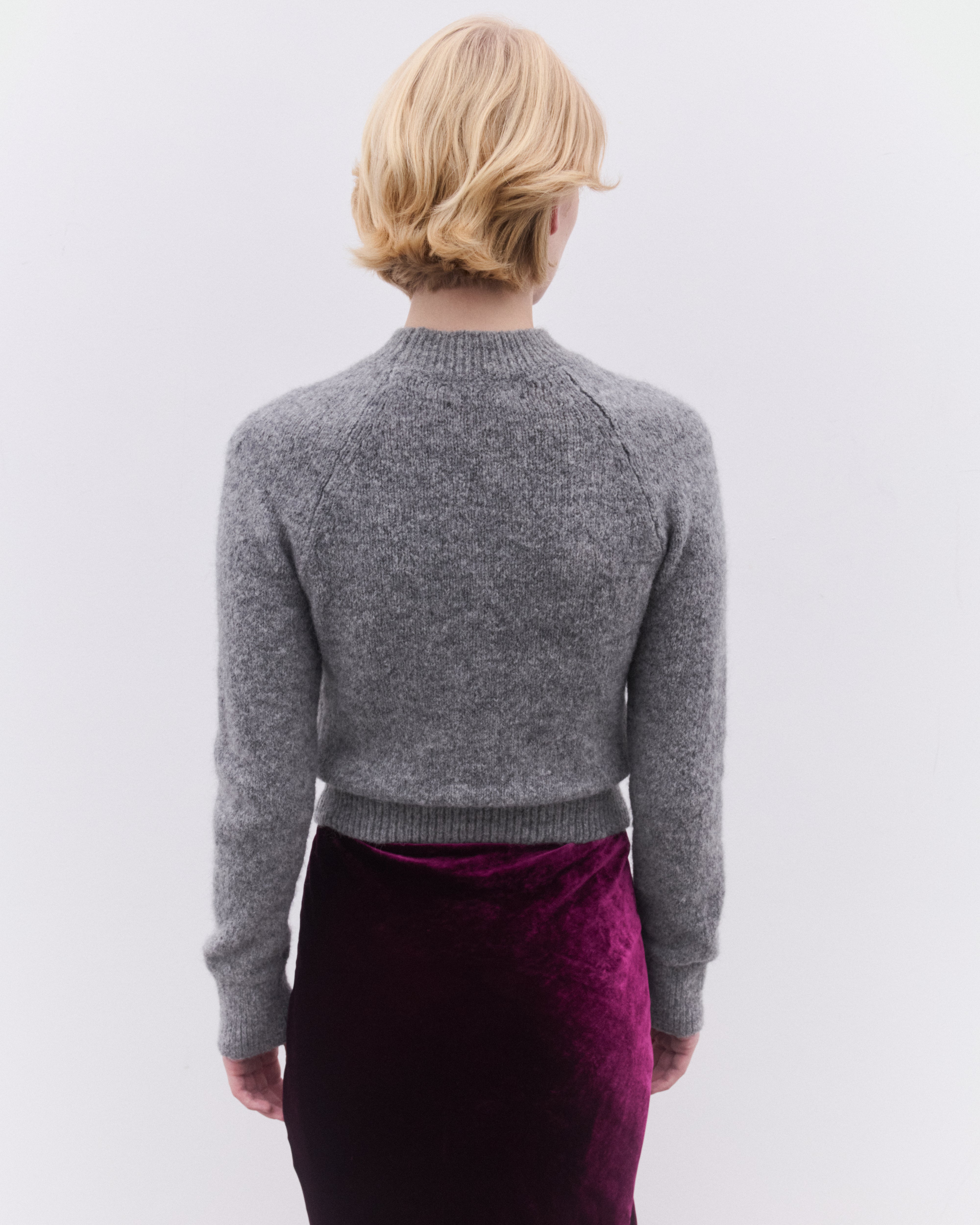 Dries Van Noten: Women's Fitted Sweater (Mid Grey) | Dover Street