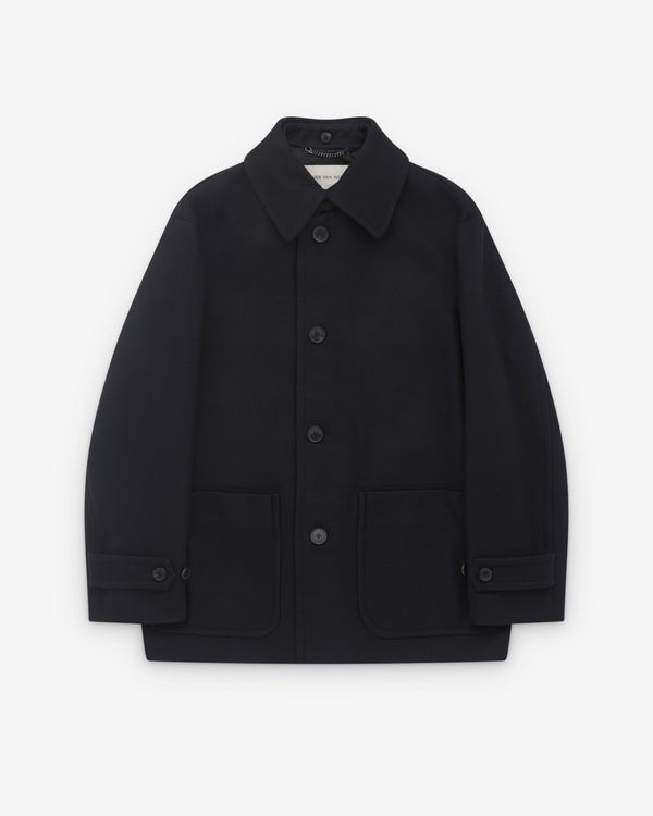 Dries Van Noten - Men’s Point Collar Coat - (Black)