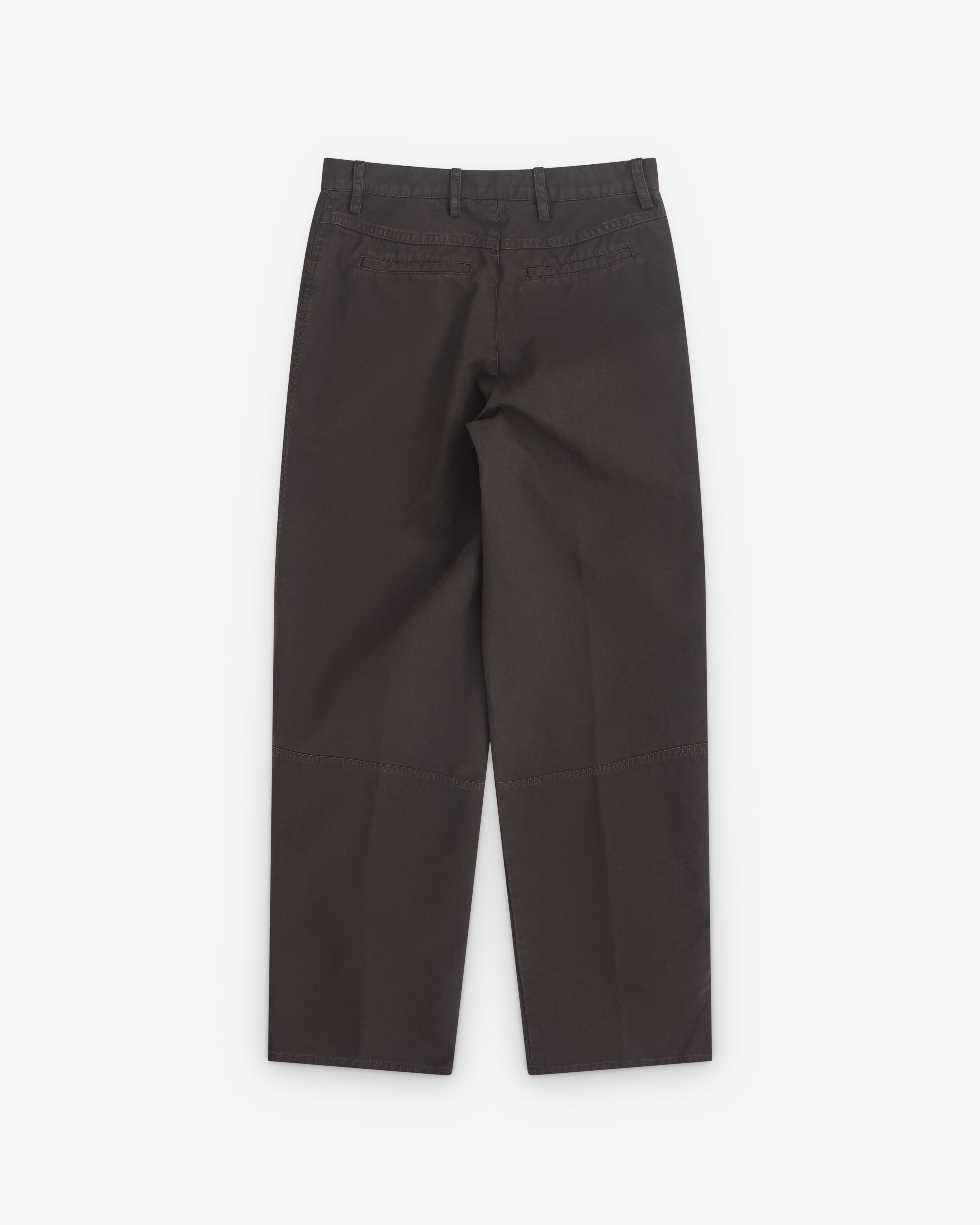 Dries Van Noten: Men's Zip Detail Trousers (Brown) | DSML E-SHOP