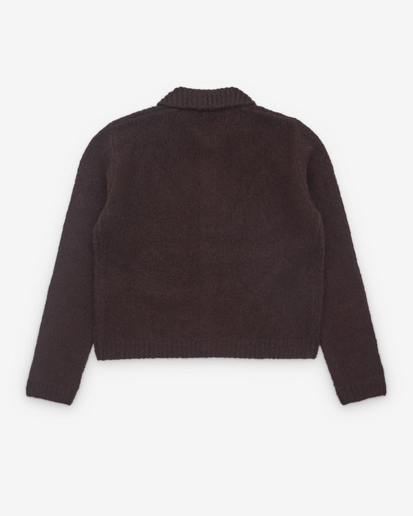 Dries Van Noten - Men’s Cropped Wool Cardigan - (Dark Brown)