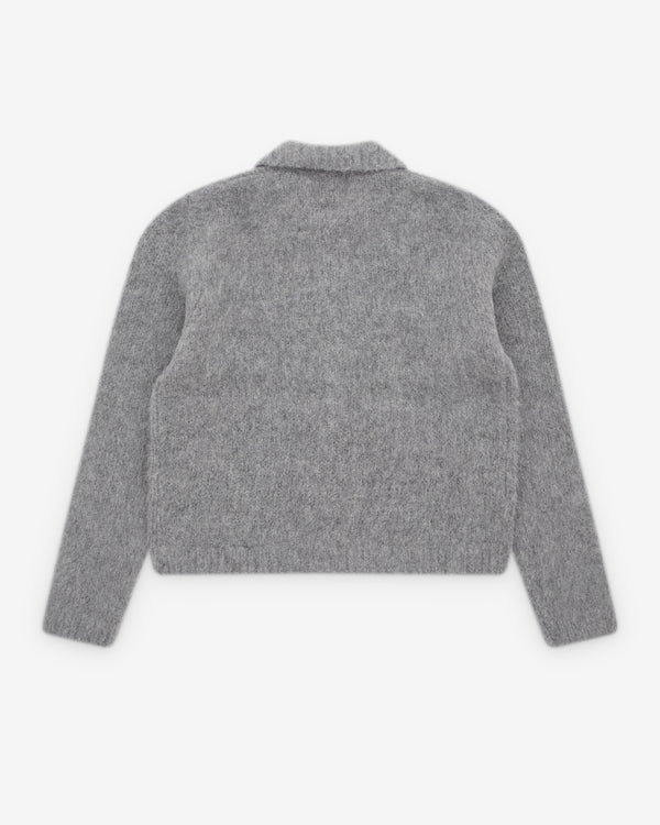 Dries Van Noten - Men’s Cropped Wool Cardigan - (Mid Grey)