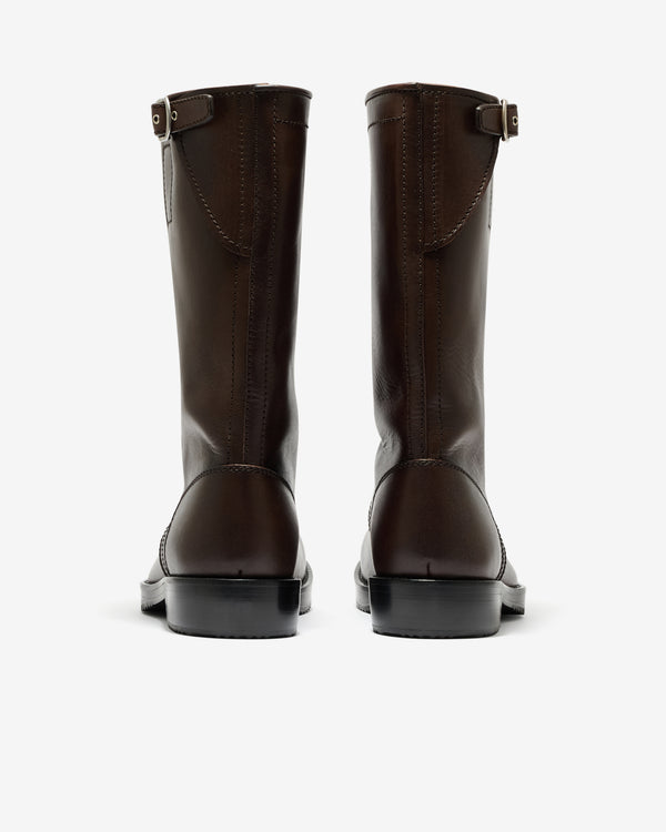 Dries Van Noten - Men’s Leather Biker Boots - (Dark Brown)