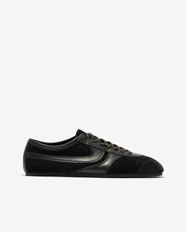 Dries Van Noten - Men’s Stripe Suede Low-Top Trainers - (Black)
