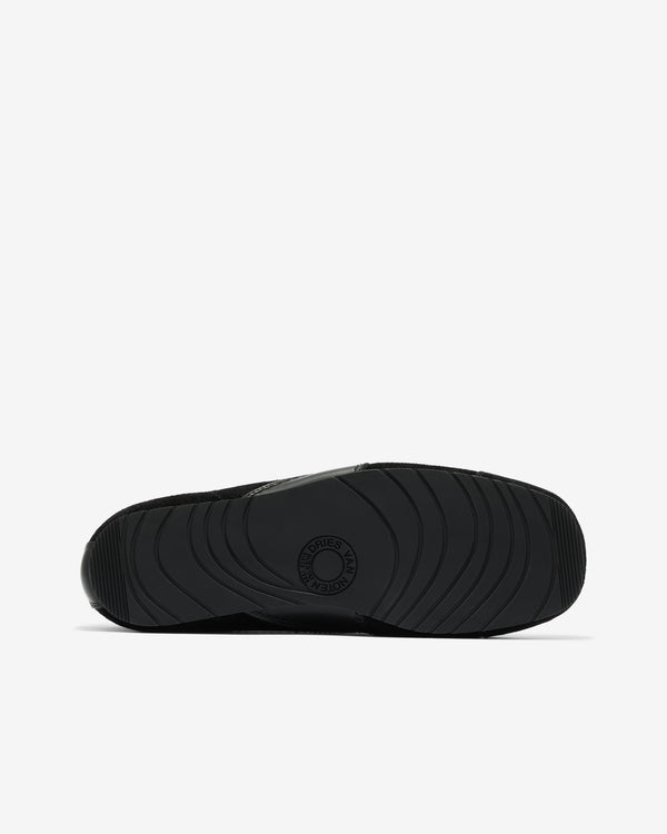 Dries Van Noten - Men’s Stripe Suede Low-Top Trainers - (Black)