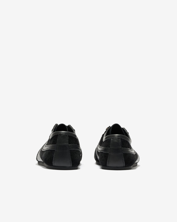 Dries Van Noten - Men’s Stripe Suede Low-Top Trainers - (Black)