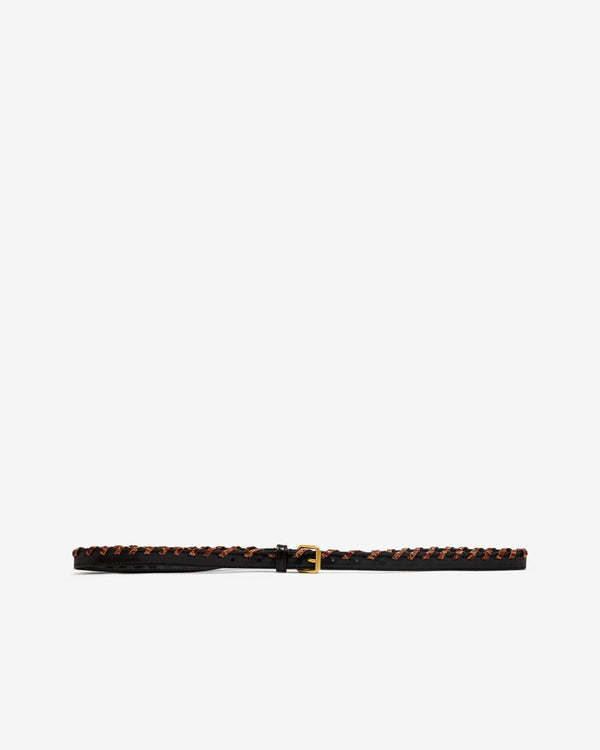 Dries Van Noten - Women’s Embellished Leather Belt - (Tan)