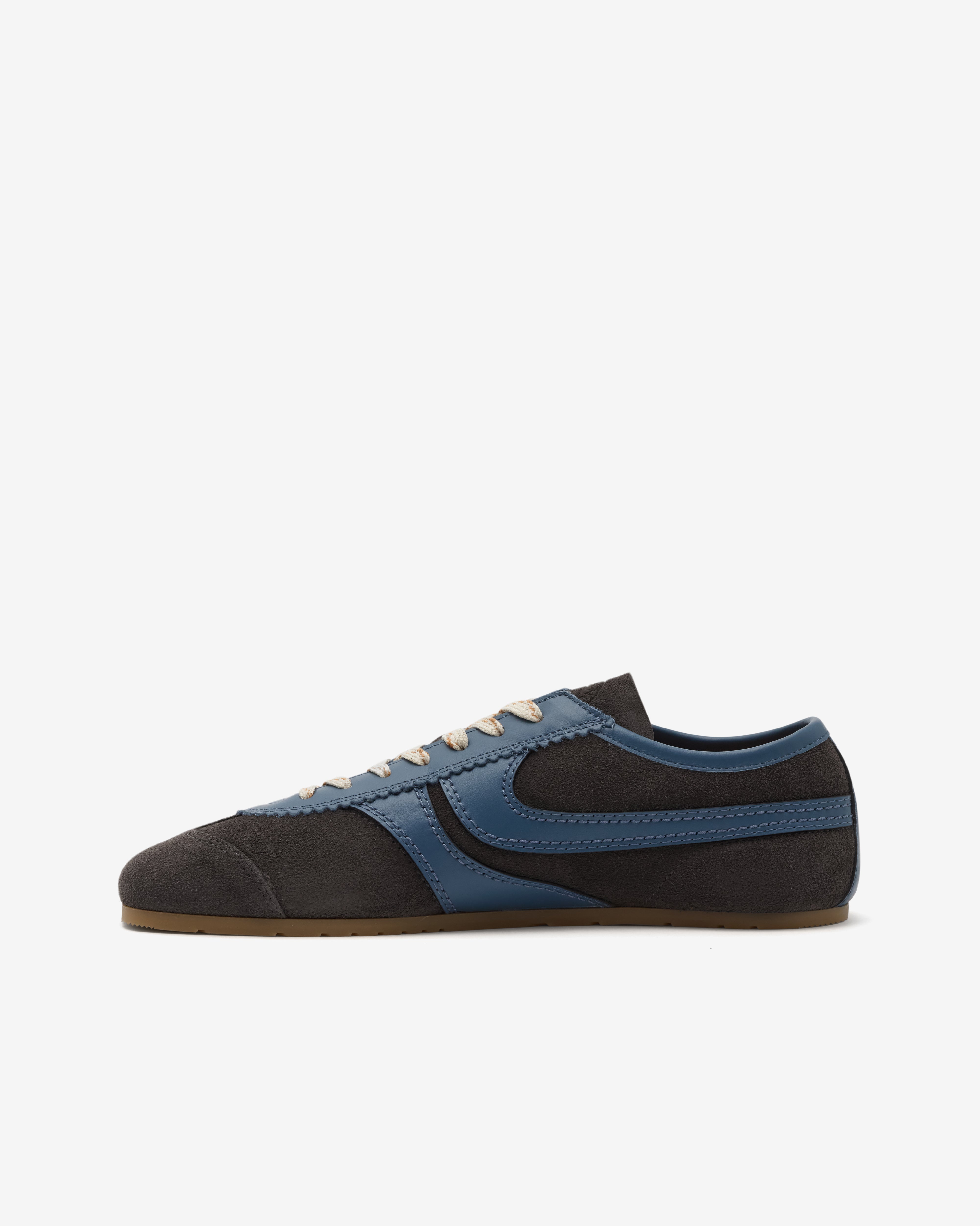Dries Van Noten: Men's Suede Sneakers (Steel) | Dover Street