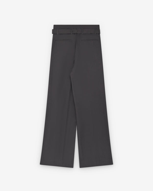 Dries Van Noten - Men's Belted Pleated Trousers - (Dark Grey)