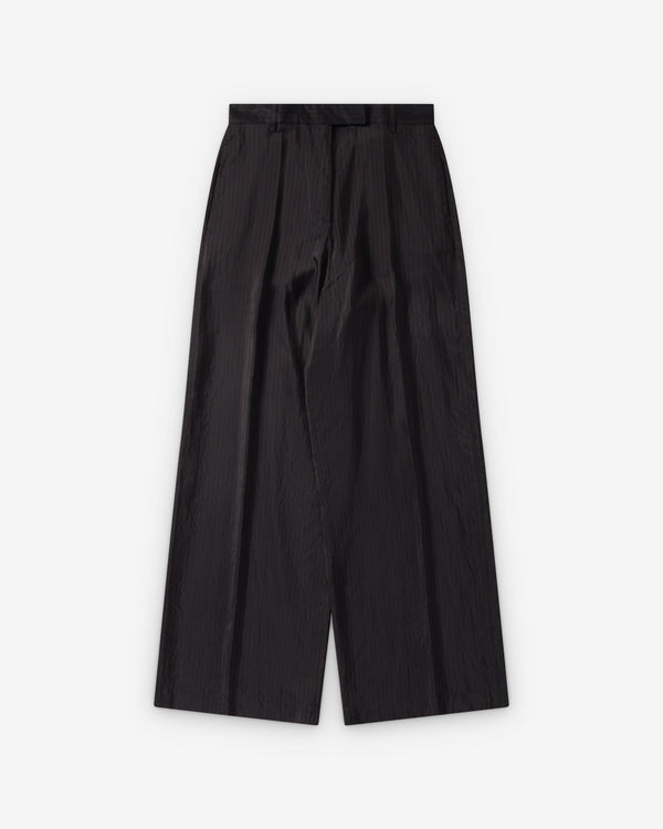Dries Van Noten  - Women's Wide Leg Cupro Pants - (Dark Brown)