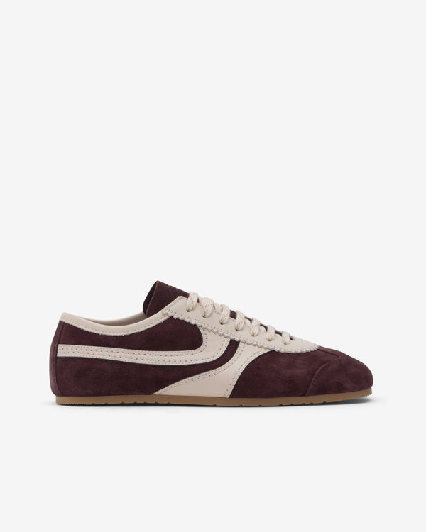 Dries Van Noten  - Men's Suede Sneakers - (Dark Purple/Beige)