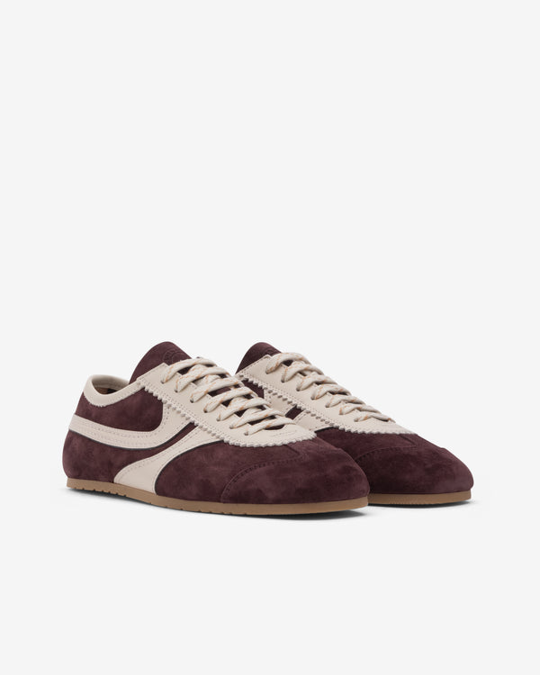Dries Van Noten  - Men's Suede Sneakers - (Dark Purple/Beige)