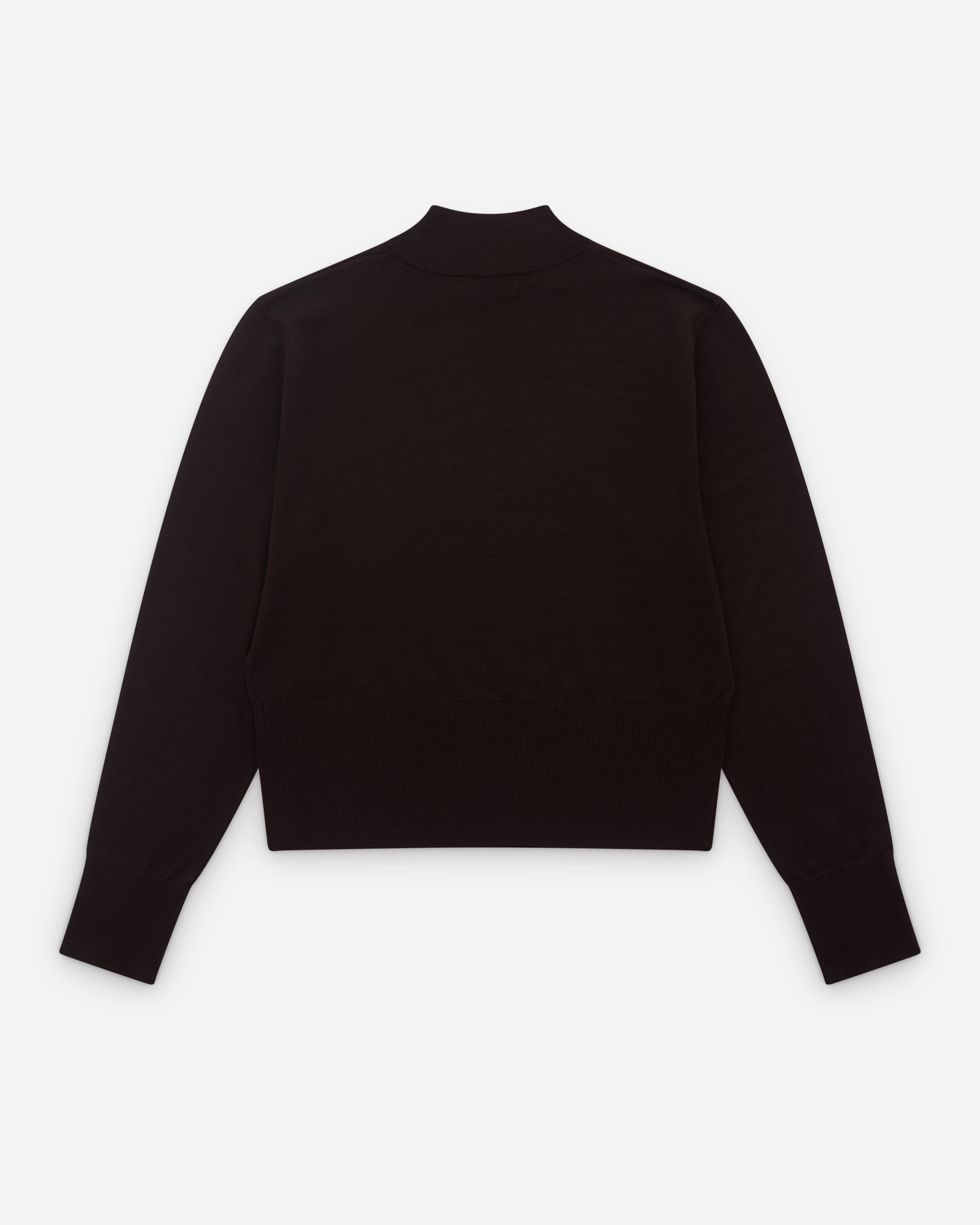 Dries Van Noten: Women's Merino Wool Sweater (Dark Brown) | DSML E
