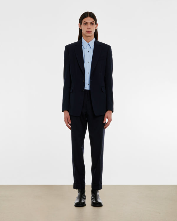 Dries Van Noten - Men’s Single Breasted Blazer - (Navy)