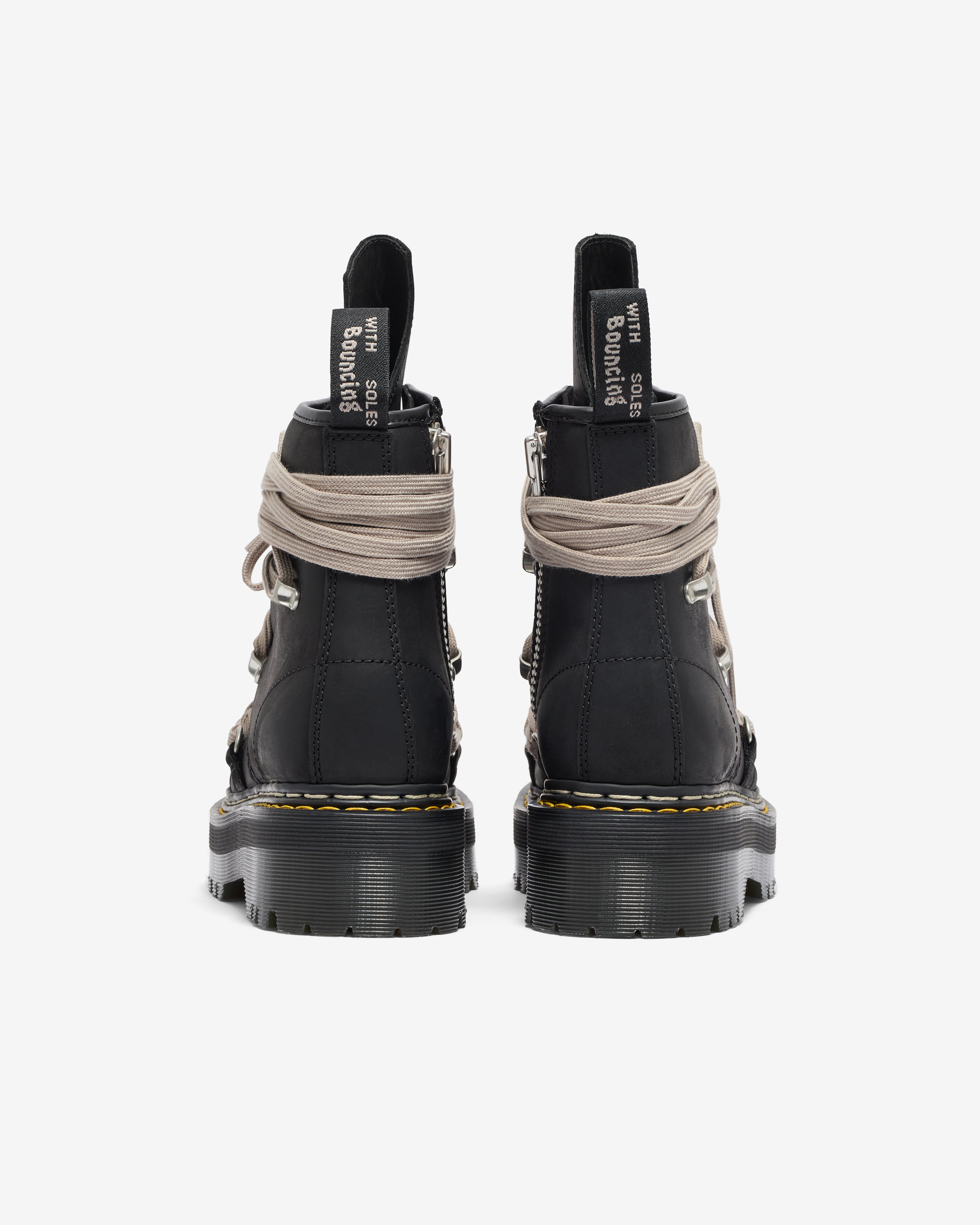 靴 Rick Owens 1460 QUAD SOLE MEGALACE BOOT Rick Owens: 1460 Quad Sole Megalace® Boot (Black) | DSML E-SHOP