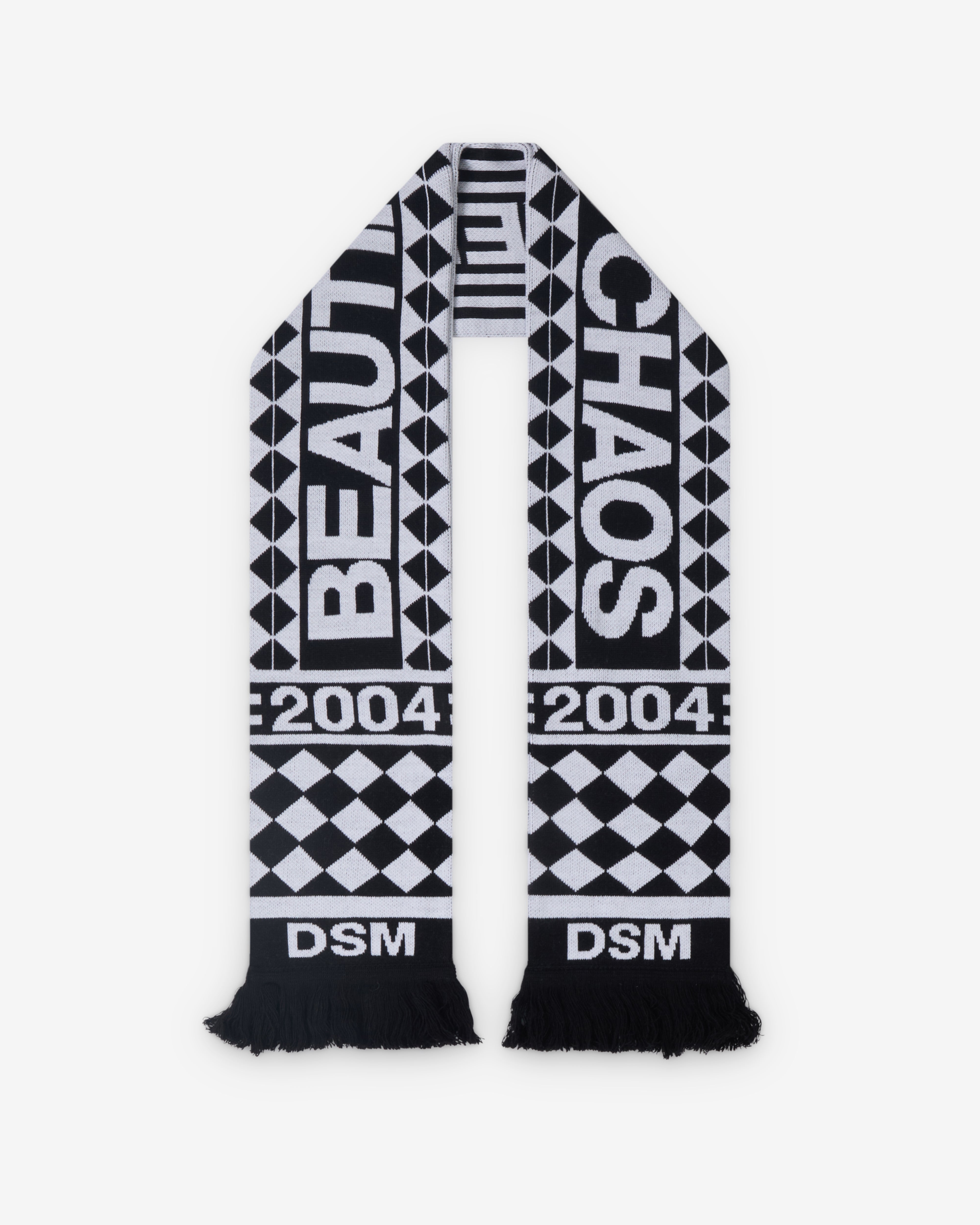 DSM Kei Ninomiya: Beautiful Chaos Football Scarf (Black/White
