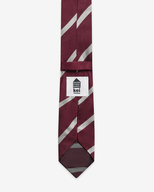 DSM Kei Ninomiya - Striped University Tie - (Burgundy/Cream)
