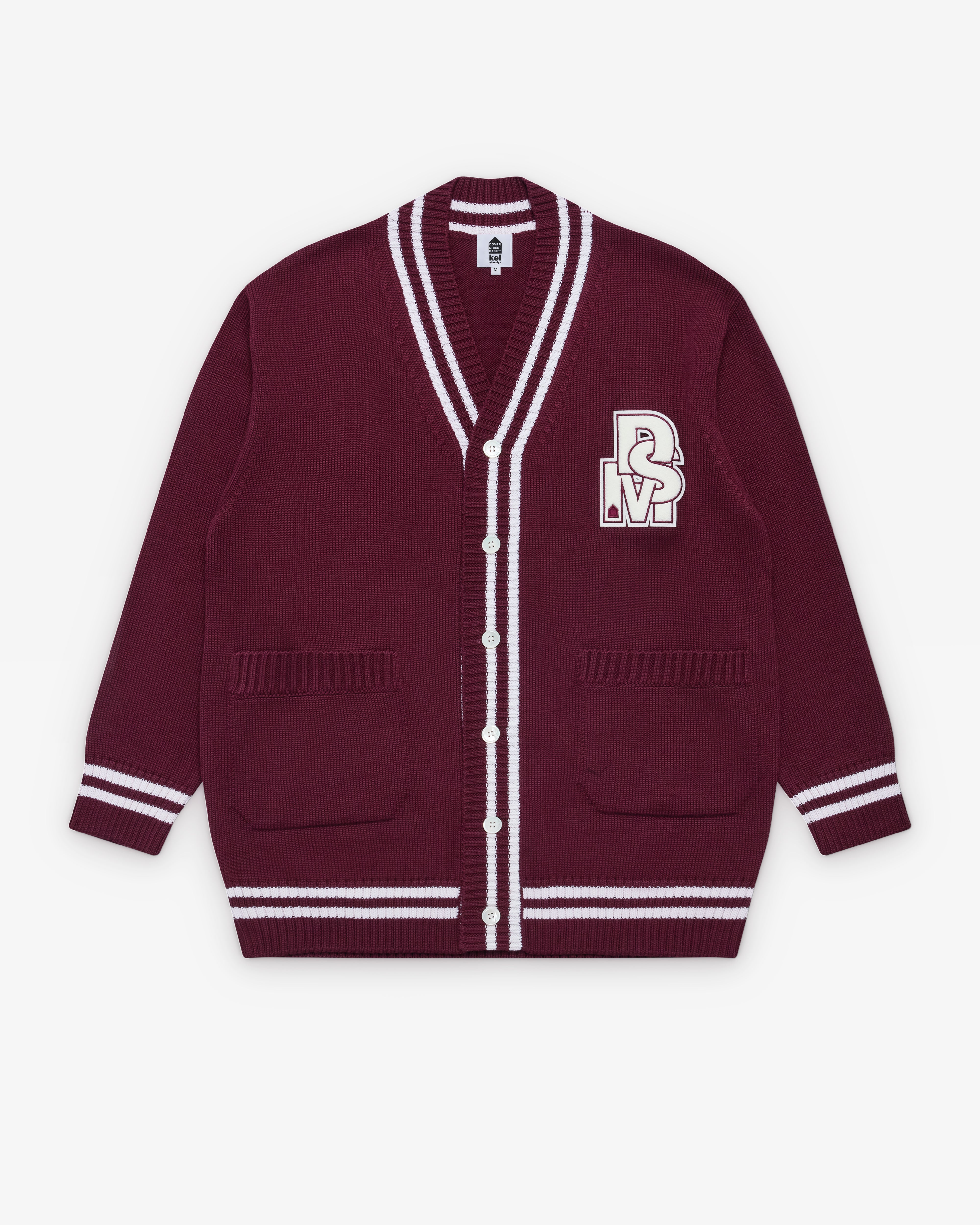 DSM Kei Ninomiya: Oversized Cardigan (Burgundy) | Dover Street