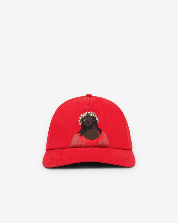 Denim Tears - Men's Black Jesus Cap - (Red)