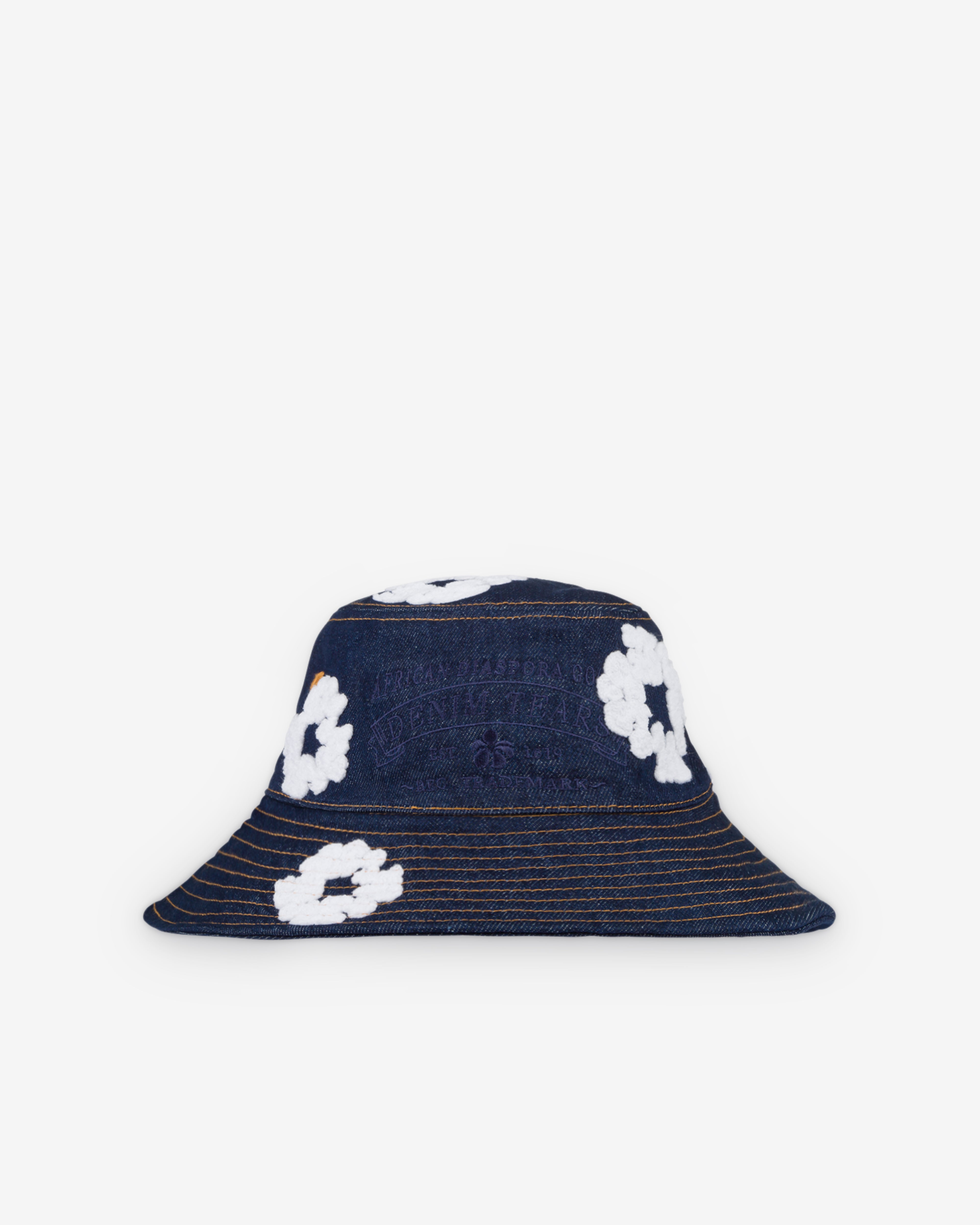 Denim Tears: Men's Denim Wreath Bucket Hat (Washed Indigo