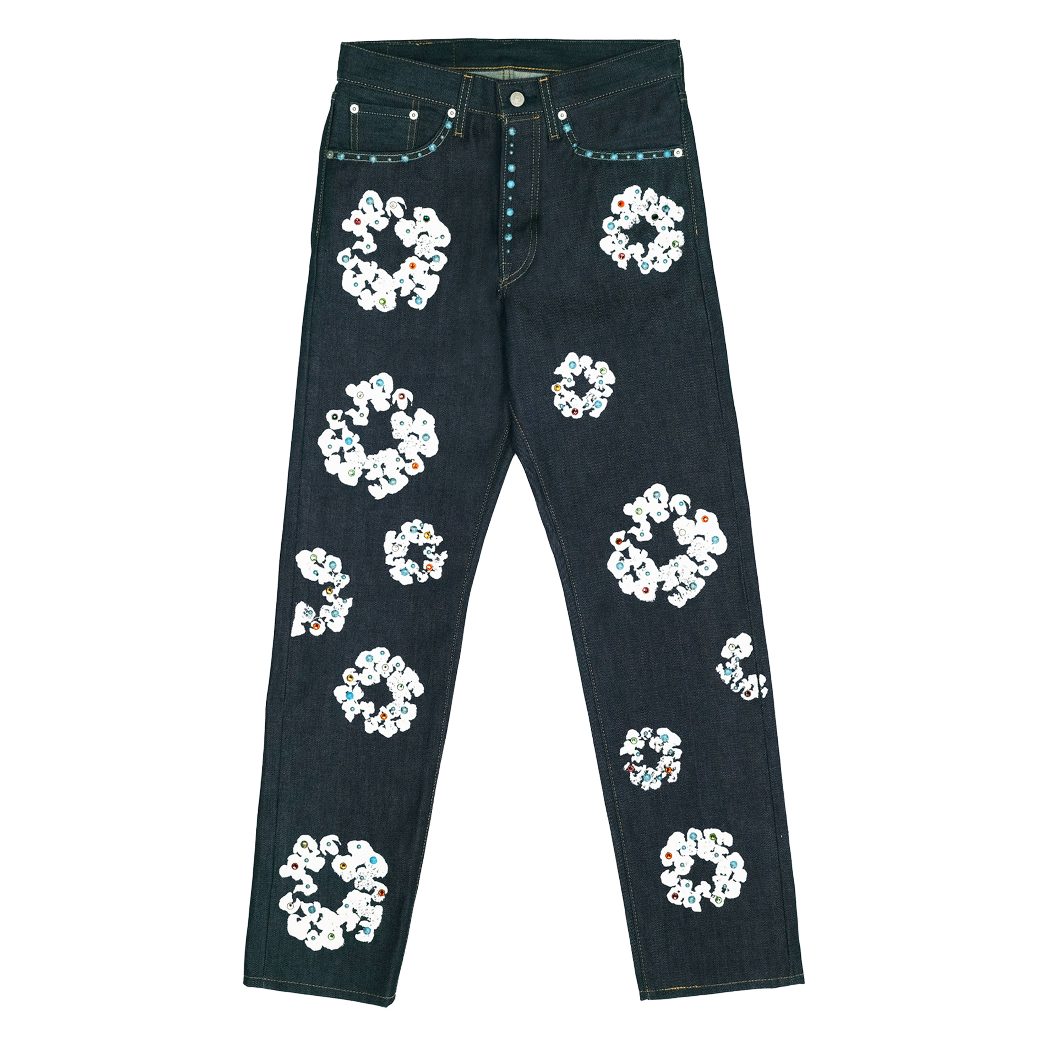 Denim Tears - Rhinestone Cotton Wreath Jean - (Raw) | Dover Street