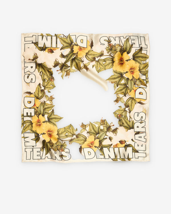 Denim Tears -  DT Floral Silk Bandana - (Cream)