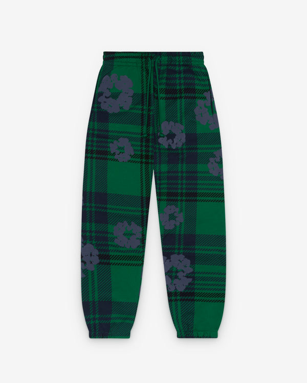 Denim Tears - Men's Plaid Cotton Wreath Sweatpant - (Green)