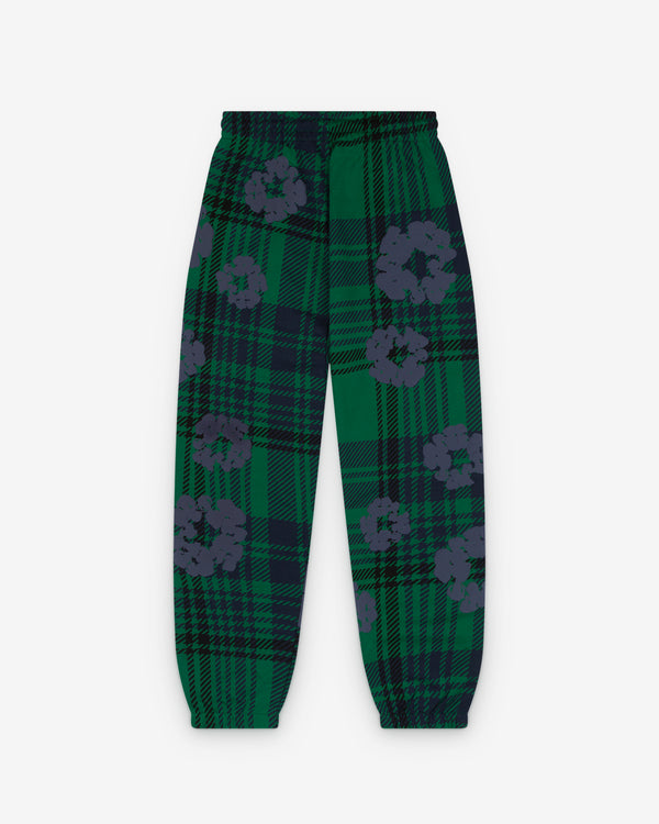 Denim Tears - Men's Plaid Cotton Wreath Sweatpant - (Green)