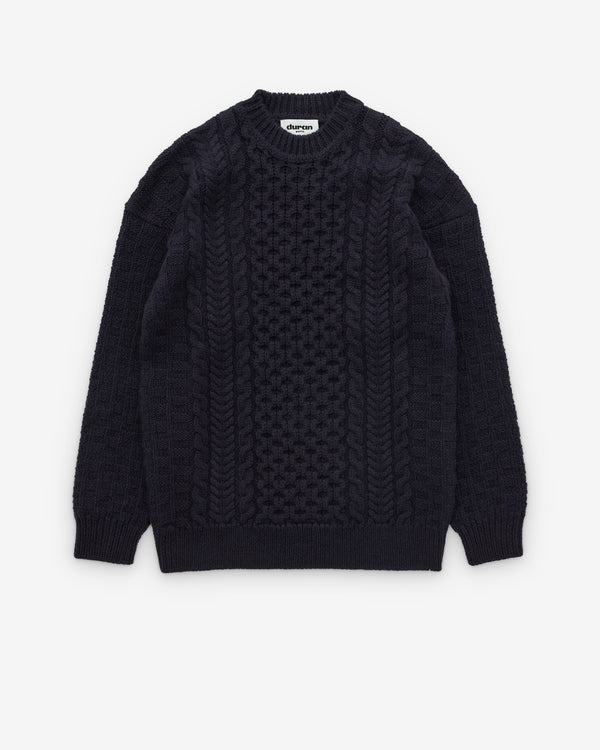 Duran Lantink - Women’s Cable Knit Sweater - (Navy)