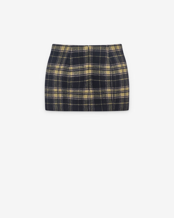 Duran Lantink - Women's Padded Tartan Mini Skirt - (Yellow Tartan)
