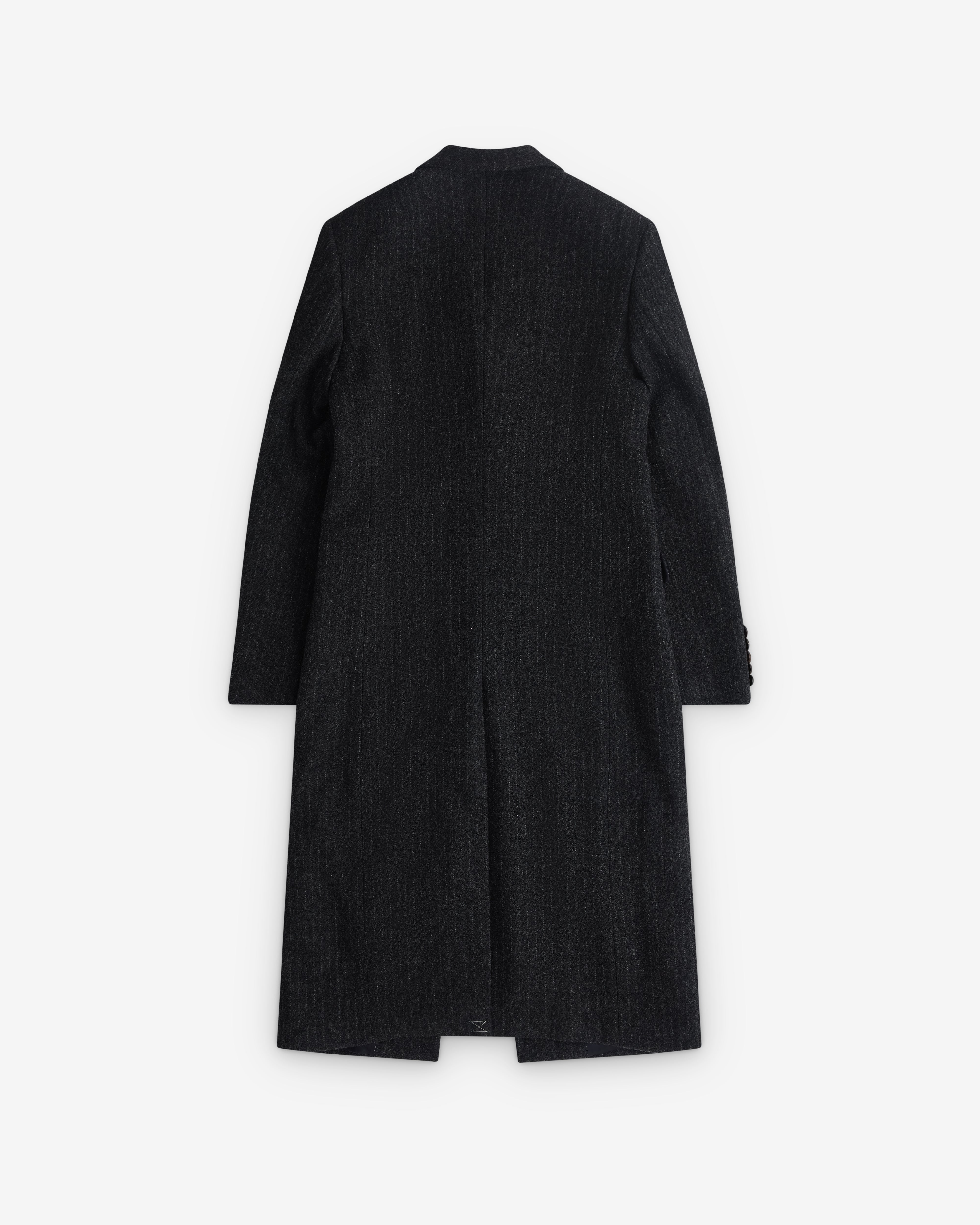 Dries Van Noten: Women's Pinstripe Coat (Dark Grey) | DSML E-SHOP