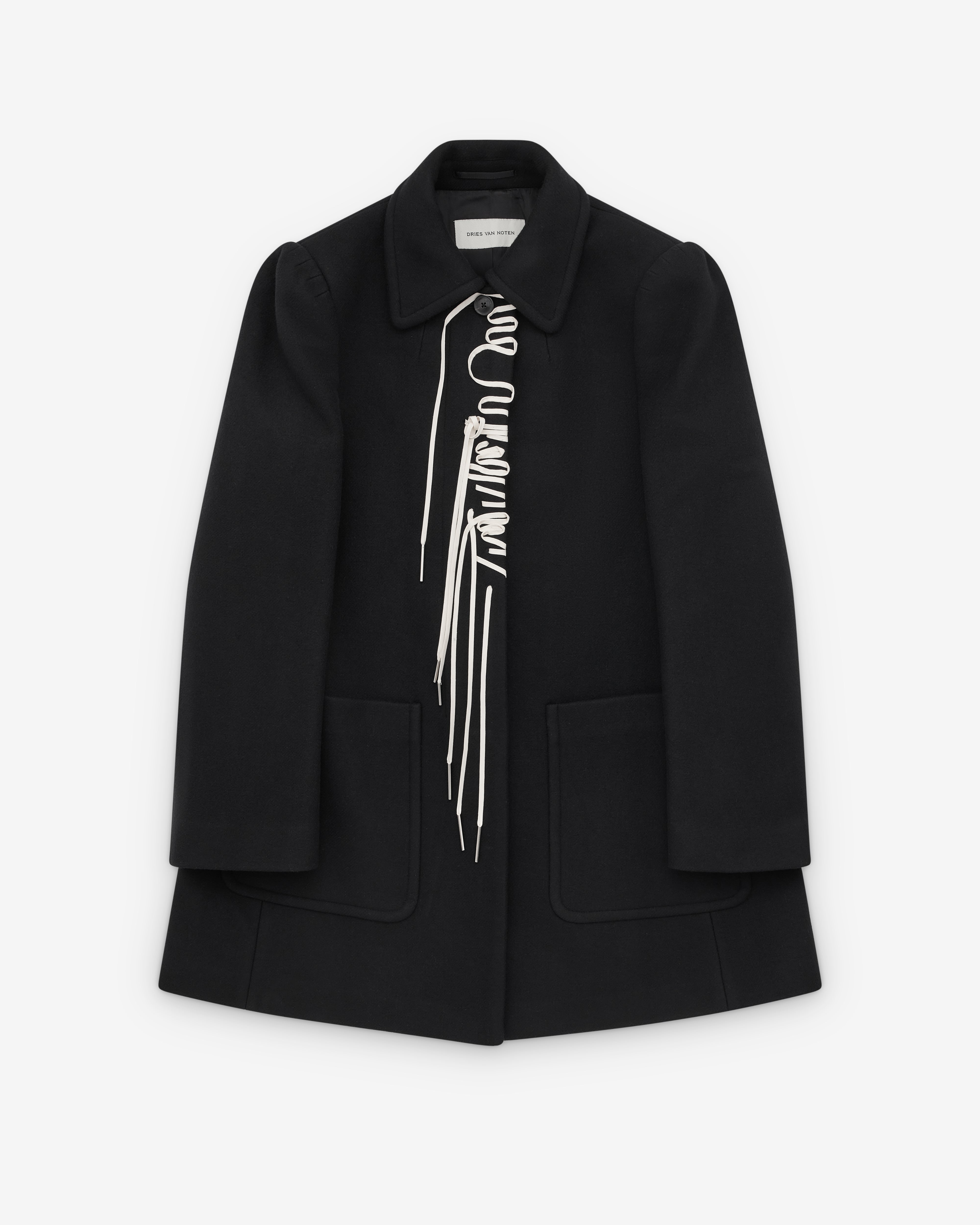Dries Van Noten: Women's Embellished Wool Jacket (Black) | DSML E-SHOP