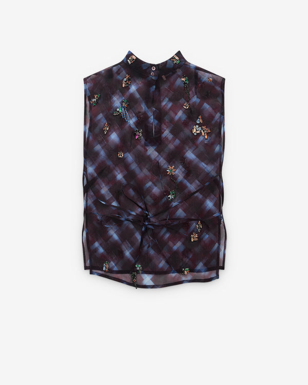 Dries Van Noten - Women’s Sleeveless Top - (Burgundy)