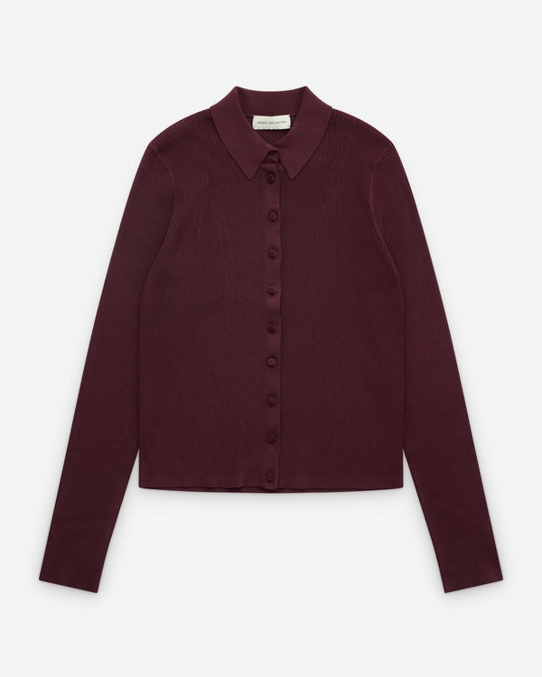 Dries Van Noten - Women’s Tielt Cardigan - (Burgundy)