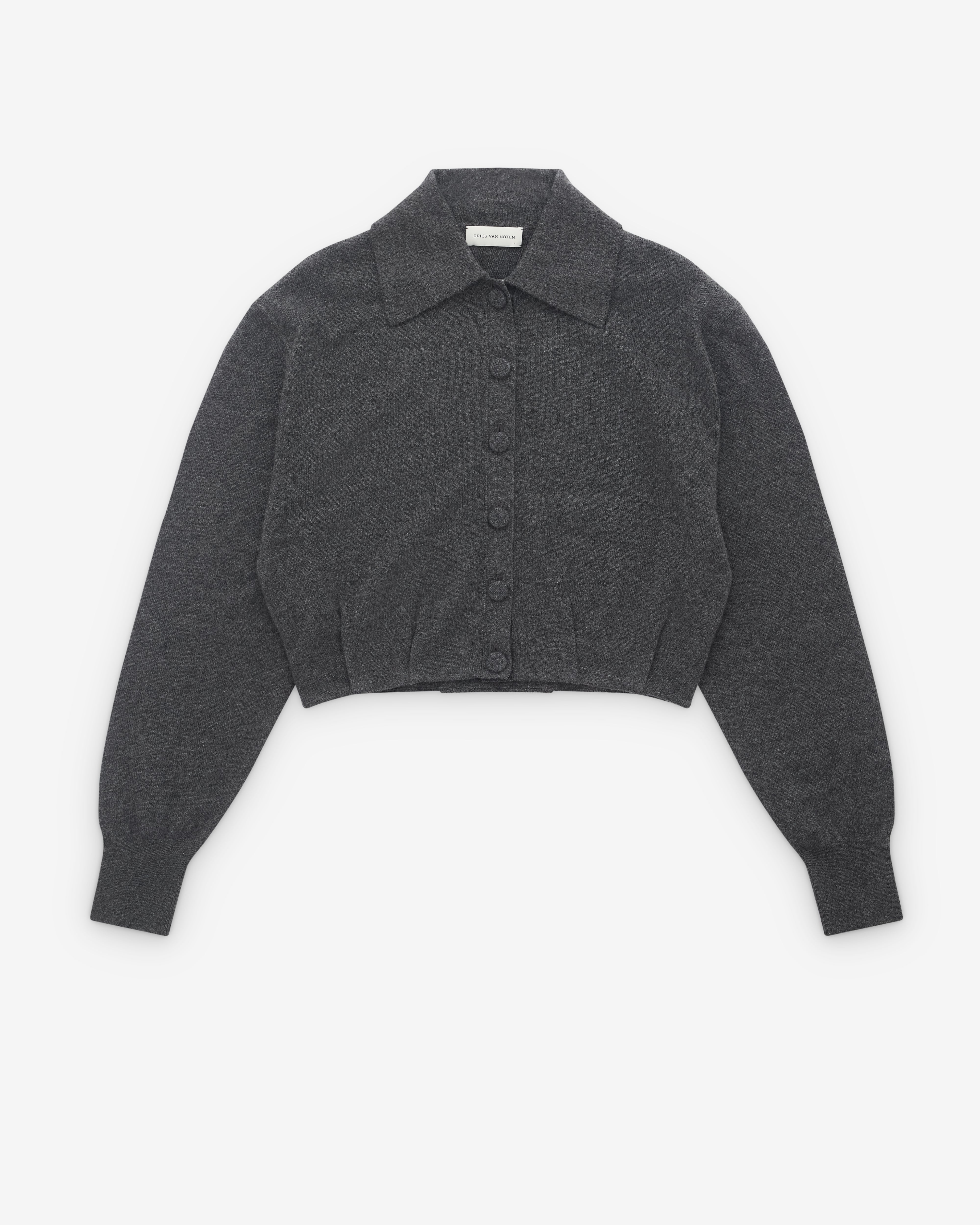 Dries Van Noten: Women's Tigre Cardigan (Dark Grey) | DSML E-SHOP