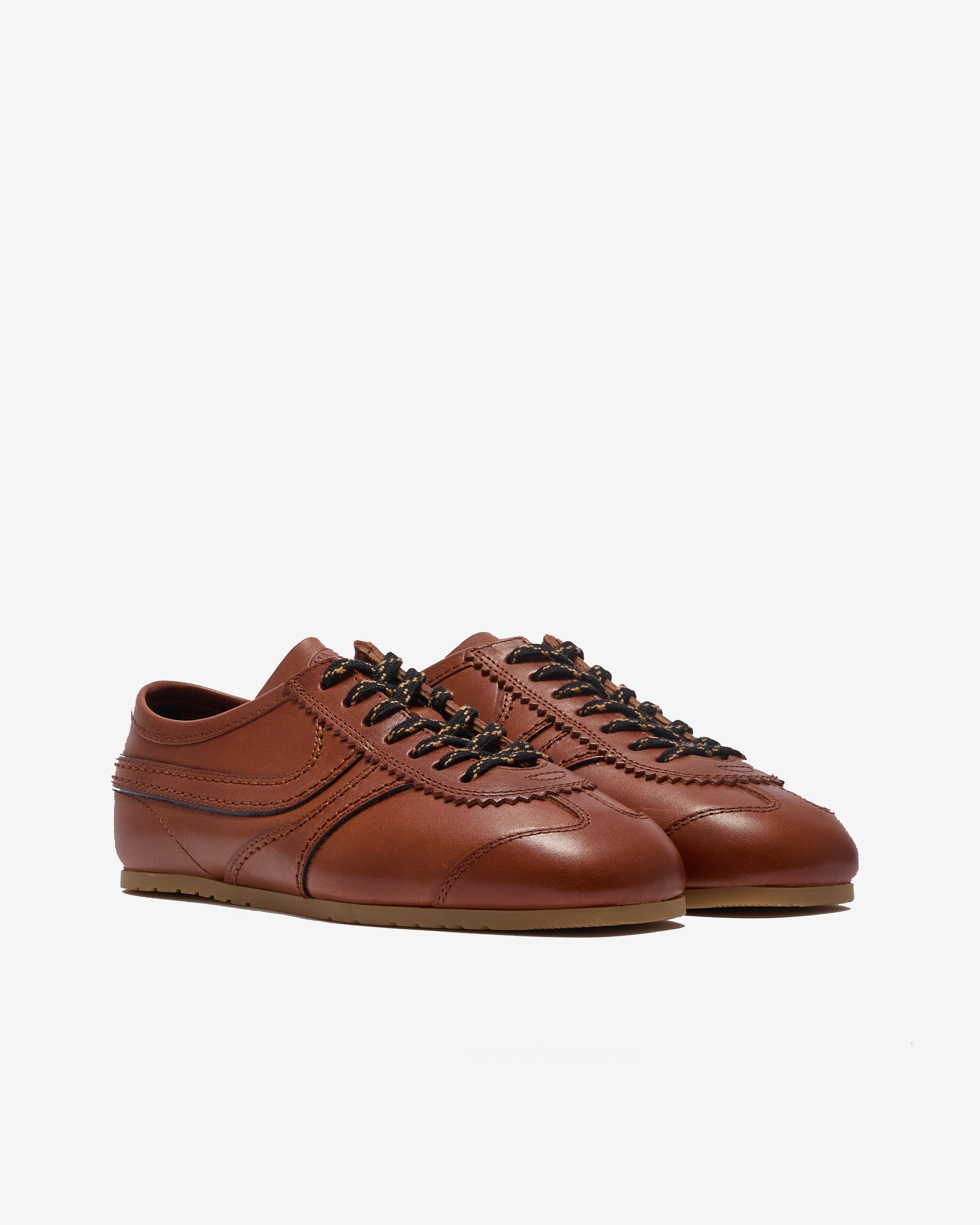 Dries Van Noten: Women's Leather Sneakers (Tan) | Dover Street
