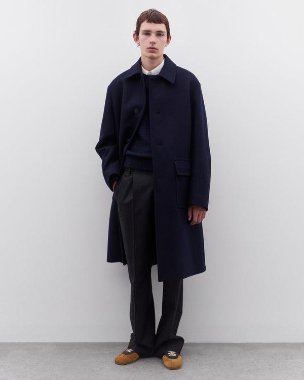 Dries Van Noten - Men’s Car Coat - (Navy)