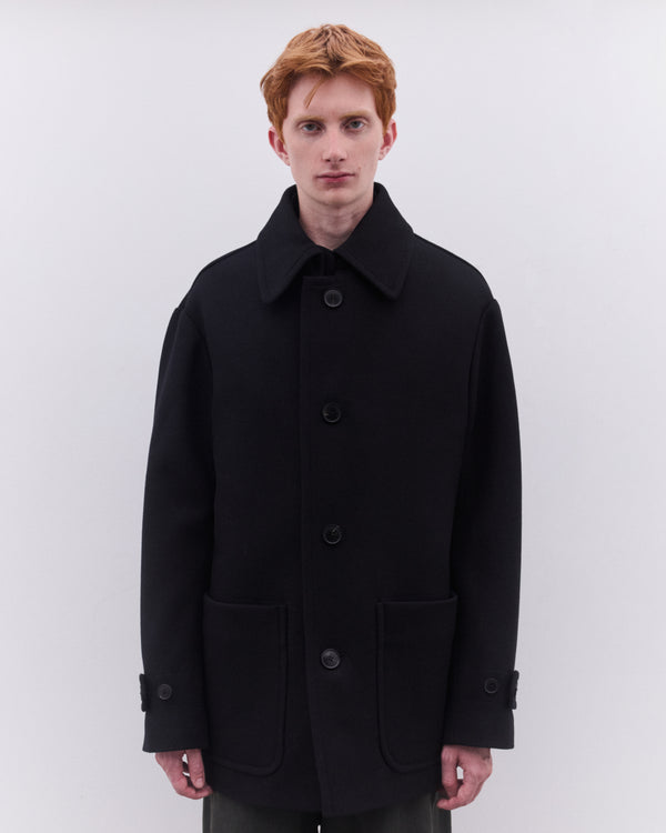 Dries Van Noten - Men’s Point Collar Coat - (Black)