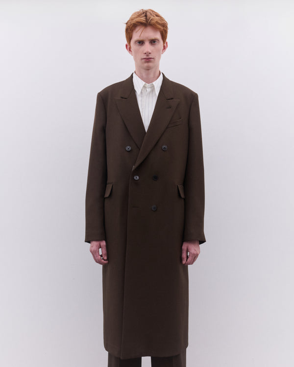 Dries Van Noten - Men’s Double Breasted Coat - (Mud Brown)